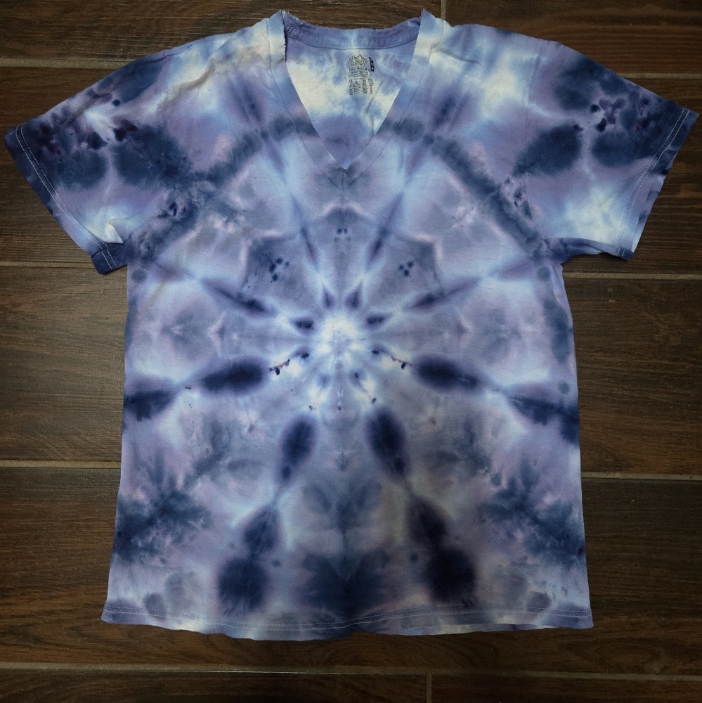 Beautiful blue snowflake tie dye